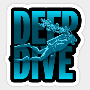 Scuba Diving Reef Diving Freediving Spearfishing prints graphic Sticker